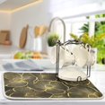thumbnail image 5 of Yayeee Dish Drying Mat for Kitchen Counter 16"x18" Microfiber Absorbent Pad, Black Flower Pattern, 5 of 7