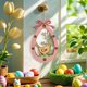 thumbnail image 4 of Decoraciones de Pascua, adornos de Pascua, regalos de Pascua, decoración de madera de Pascua con escena R, cordón decorativo, colgante, 4 of 6