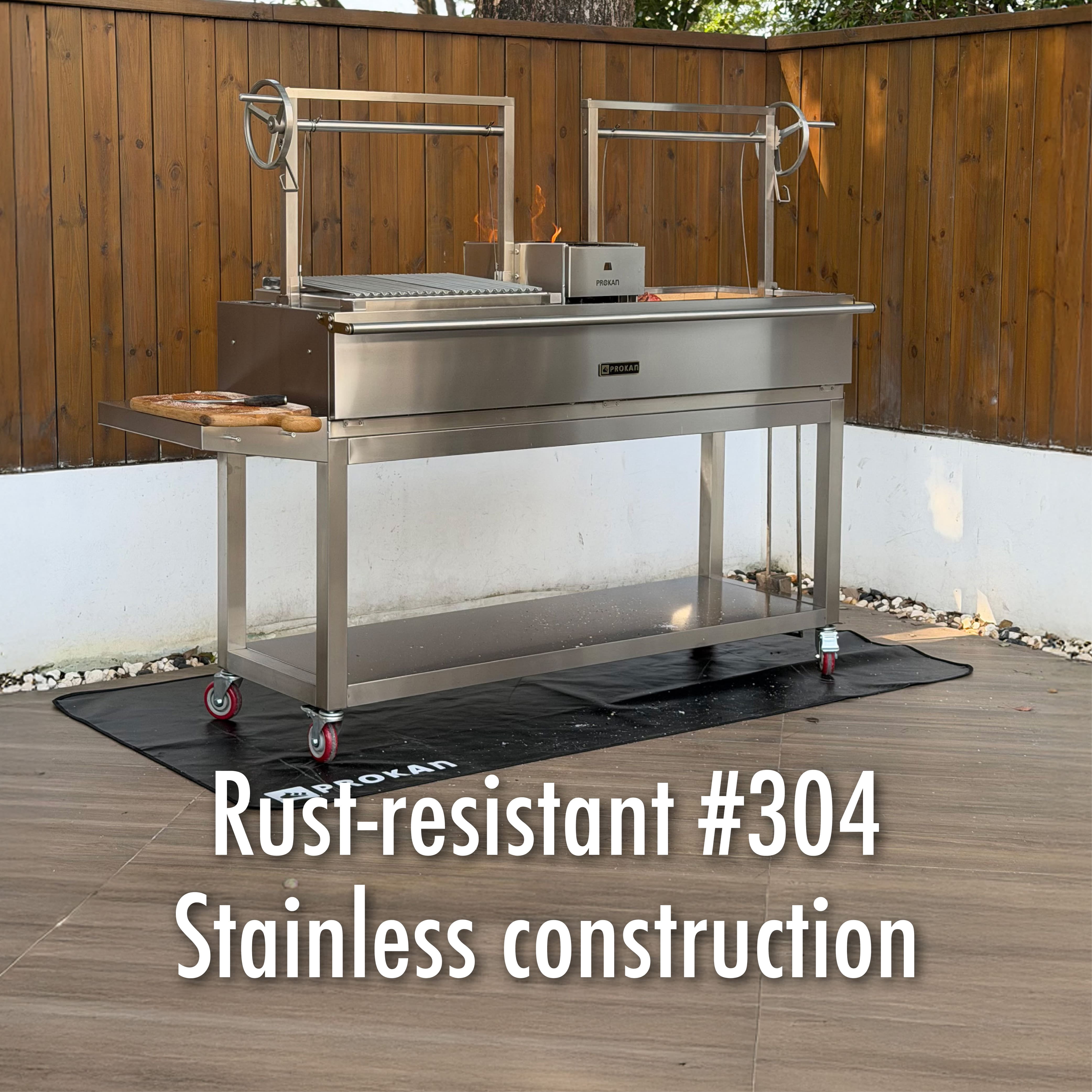 77” Infinity Argentine Xl Charcoal And Wood Bbq Grill