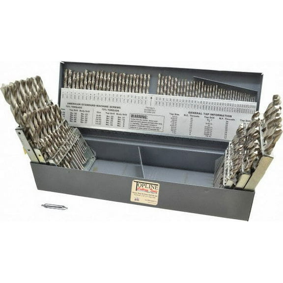 TopLine USA Drill Bit Set 115pcs Fractional Letter Number Bright Finish