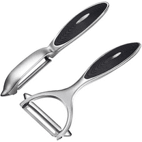 Vegetable, Apple Peelers for kitchen, Fruit, Carrot, Veggie, Potatoes Peeler, Y-Shaped and I-Shaped Stainless Steel Peelers, with Ergonomic Non-Slip Handle & Sharp Blade, Good Sturdy (2PCS)