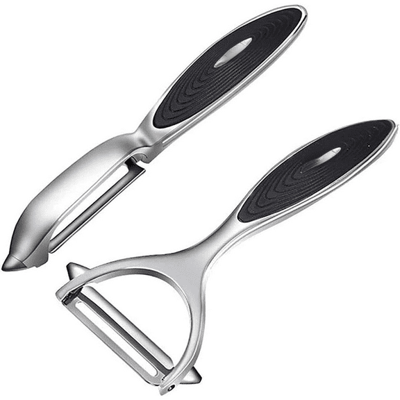 Vegetable, Apple Peelers for kitchen, Fruit, Carrot, Veggie, Potatoes Peeler, Y-Shaped and I-Shaped Stainless Steel Peelers, with Ergonomic Non-Slip Handle & Sharp Blade, Good Sturdy (2PCS)