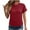 Red, variant on OGLCCG Womens Summer Tops Crewneck Short Sleeve Casual Business Blouses Dressy Lightweight Solid Loose Basic Textured T Shirts Tees,M,White
