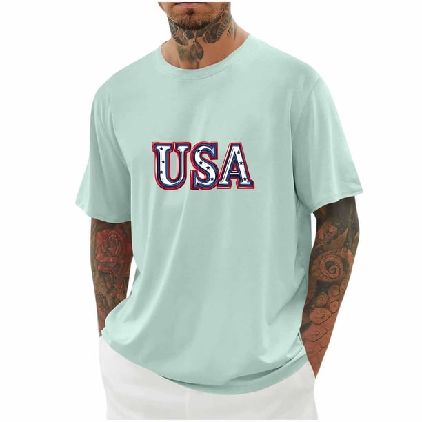 Tops para hombre, blusas y camisas de cuello redondo y manga corta para hombre, blusas casuales de moda con cuello redondo y manga corta para hombre, blusas de poliéster para hombre