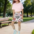 thumbnail image 2 of CPNG Girl's Athletic Skorts Sporty Skirts with Shorts Little Girl Casual Heart Print High Waisted Stretchy Skort, 2 of 7