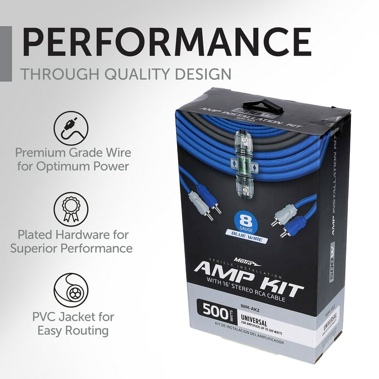 Metra Universal WM-AK2 500 Watt 8 Gauge Amp Installation Kit