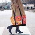 thumbnail image 4 of FORMRS Canvas Laptop Tote Bag for Women with 15.6" Computer Compartments Shoulder Handbag, Orange Hand Drawn Floral, 4 of 7
