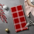 thumbnail image 3 of JOOCAR Christmas Kitchen Towels, Red and White Plaid Believe Bells Christmas Towels for Home Kitchen Holiday Decoration Housewarming Gift Towel Set of 2, 3 of 5
