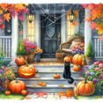 thumbnail image 1 of 5D DIY Calabaza Gato Halloween 40x40cm, 1 of 9