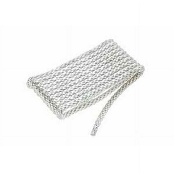 117377 0.37 in. x 15 ft. Solid Braided Multi-Filament Polypropylene Anchor Line, White