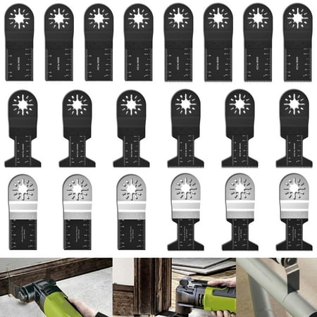 

Kuphy 20PCS Oscillating Multi Tools Blades Saw Blade Wood Metal Cutter HSS Mixed Blade