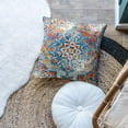 thumbnail image 5 of Boho Pillow Cover 18x18 Vintage Throw Pillow Covers Bohemian Antique Ethnic Decorative Pillow Cases Home Decor Square Linen Pillowcase, Blue Brown, 5 of 6