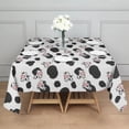 thumbnail image 3 of White Cow Black Spot Pattern Square Tablecloth,Waterproof Square Table Cover,Wipeable Spillproof Washable Table Cover for Home Kitchen Party Decor 52"x52"(132x132cm), 3 of 6
