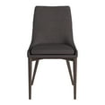 thumbnail image 3 of Weston Home Baxter Mid-Century Modern Dining Chair, Dark Gray (Set of 2), 3 of 6