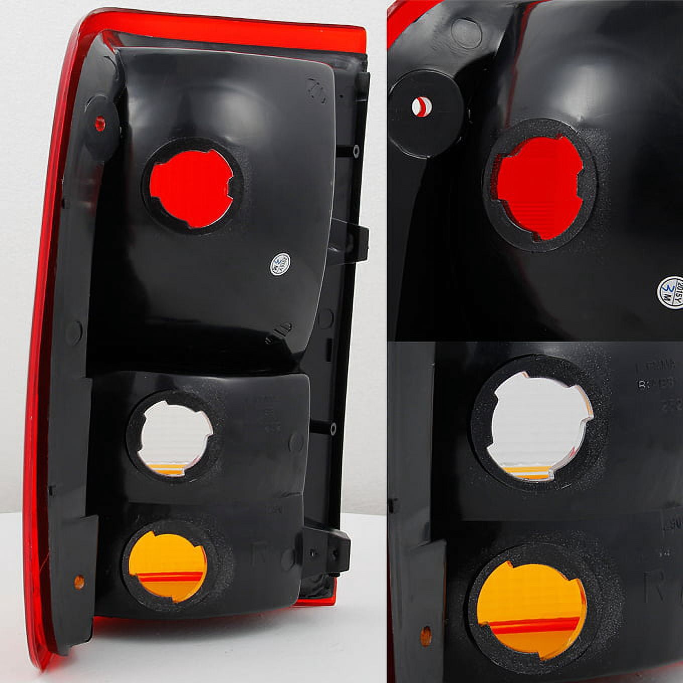 AKKON - For 1993-1997 Ford Ranger Pickup Truck Red Clear Rear Tail Light Brake Lamps Replacement Pair Left + Right