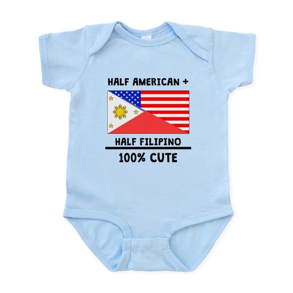 CafePress - Half Filipino 100% Cute Body Suit - Baby Light Bodysuit, Size Newborn - 24 Months