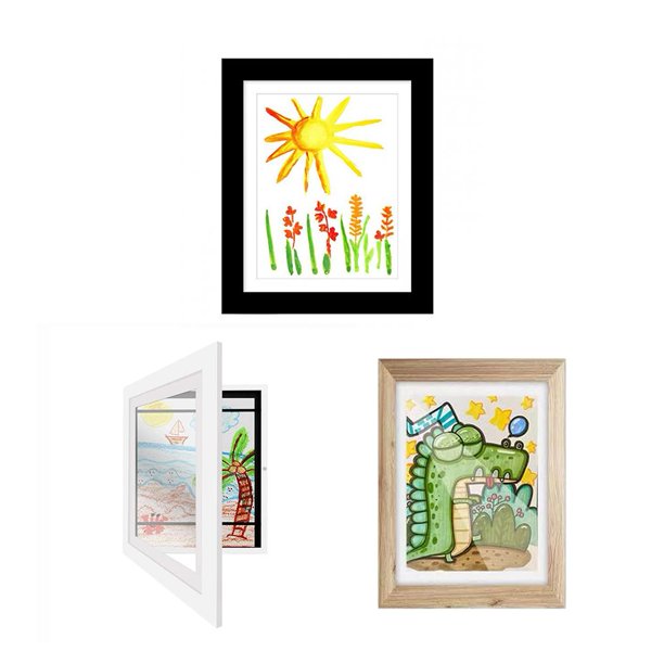 Flip Photo Frame Creative Chic Children Art Display Rack para postales (blanco) Likrtyny Libre de BPA