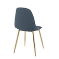 thumbnail image 6 of LumiSource Gold Steel, Blue Fabric Pebble Chair - Set of 2, 6 of 8