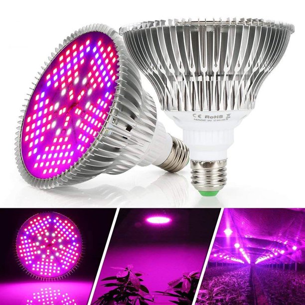 Led Grow Light, Hydroponic Plant LED Light Red Blue UV 28w E27 LED Light for Flowers, Vegetables/2PCS - Walmart.com