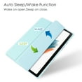 thumbnail image 5 of Allytech Clear Case for Samsung Galaxy Tab A8 10.5" 2022, Slim Trifold Viewing & Typing Stand Acrylic Transparent Back Cover with Auto Wake Sleep for Galaxy Tab A8 SM-X200/SM-X205/SM-X207, Skyblue, 5 of 7