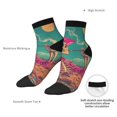 thumbnail image 4 of Goofa Western Desert Skull Cowboy (2) Pattern Non Slip Socks with Grips for Elderly, Crew Socks Yoga Hospital Socks Cushioned Sole Gripper Socks for Men Women, 4 of 5