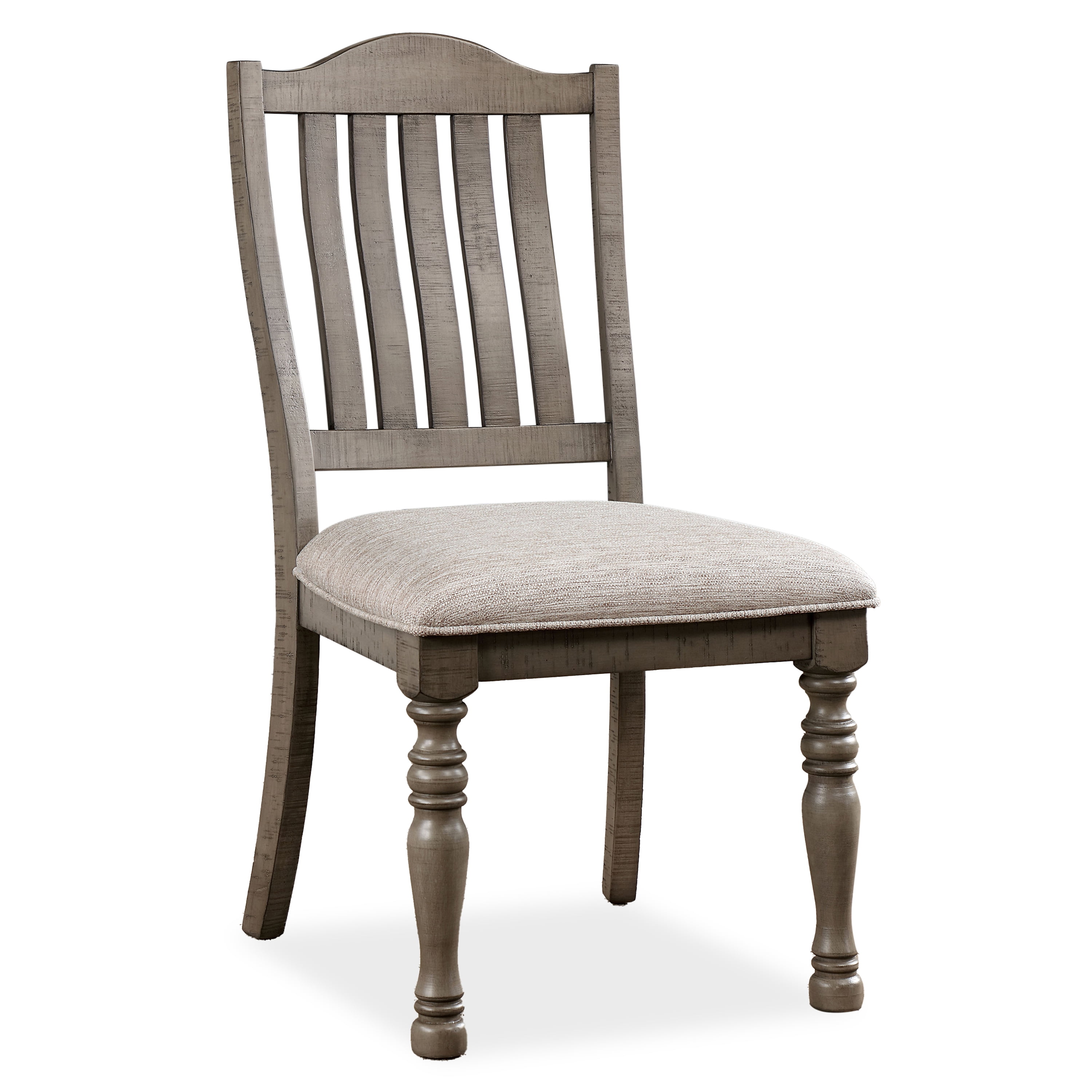 Furniture of America Monte Indoor Transitional Wood Side Chairs, Antique Gray (Set of 2)