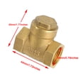 thumbnail image 3 of 1/2" NPT Brass Water Oil Gas Swing Check Valve Threaded Plumbing Fitting, 3 of 12