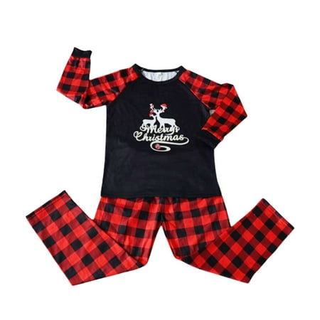 

Christmas Family Holiday Pajamas Matching Set Plaid Christmas Tops Sleepwear
