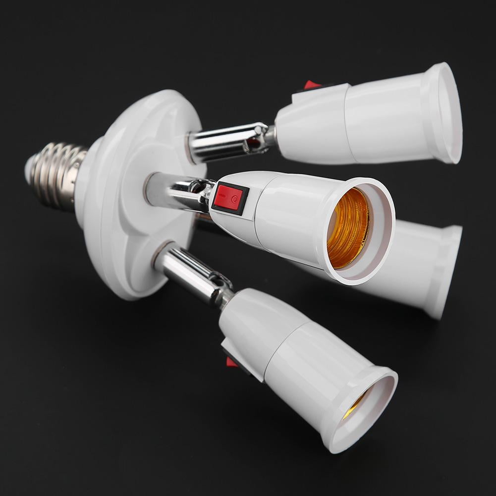 Kotyreds Adjustable E27 Splitter 3/4/5 Heads Lamp Base Adapter Practical  Holder Socket for Lighting Product Accessories Parts 