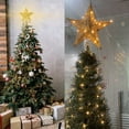 thumbnail image 3 of Yeacher Christmas Tree Topper for Xmas Tree 10 Inch Lighted Star Tree Topper Battery Powered LED Treetop for Xmas Tree Party Decoration, 3 of 7