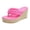 Pink, variant on Women's Espadrilles Wedge Flip Flops Comfortable Terry Cloth Platform Sandals Non Slip Dressy Slides White Size 8.5