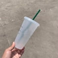 thumbnail image 1 of Innovative Temperature-Sensitive PP Plastic Color-Changing Cup with Built-in Straw – Durable, Compact & Stylish Transparent Tumbler for Cold Drinks, Travel, Outdoor Activities, Business Meetings &, 1 of 5