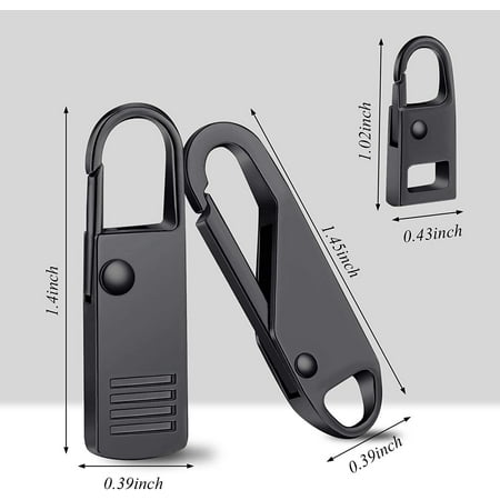 12 Pieces Zipper Pull Tab Replacement, Universal Metal Handle Repair Parts  Replacement Handle Mend Fixer Zipper for Jacket, Coat, Luggage, Backpack,  Handbag | Walmart Canada