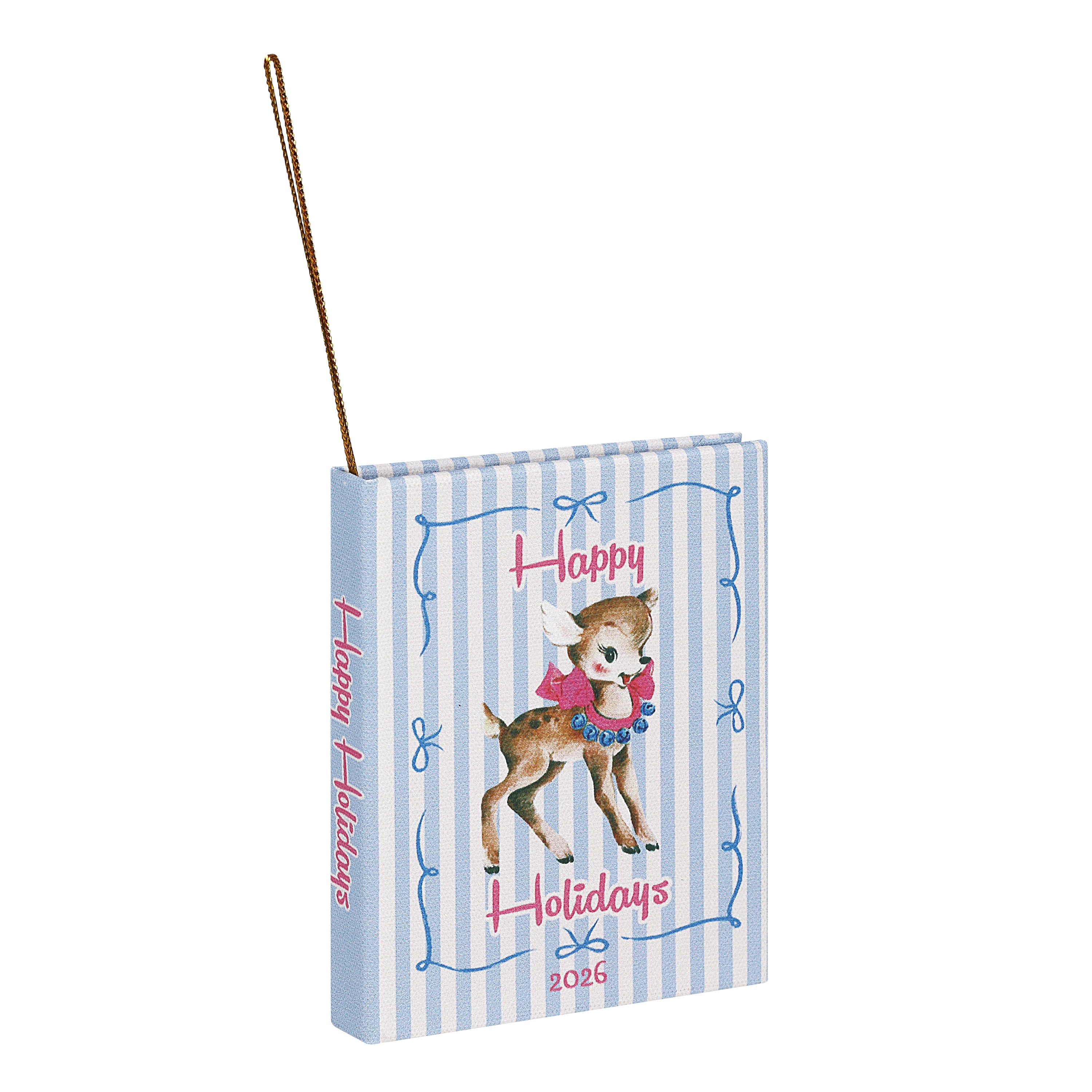 Mr. Christmas Reindeer Storybook Ornament, Blue