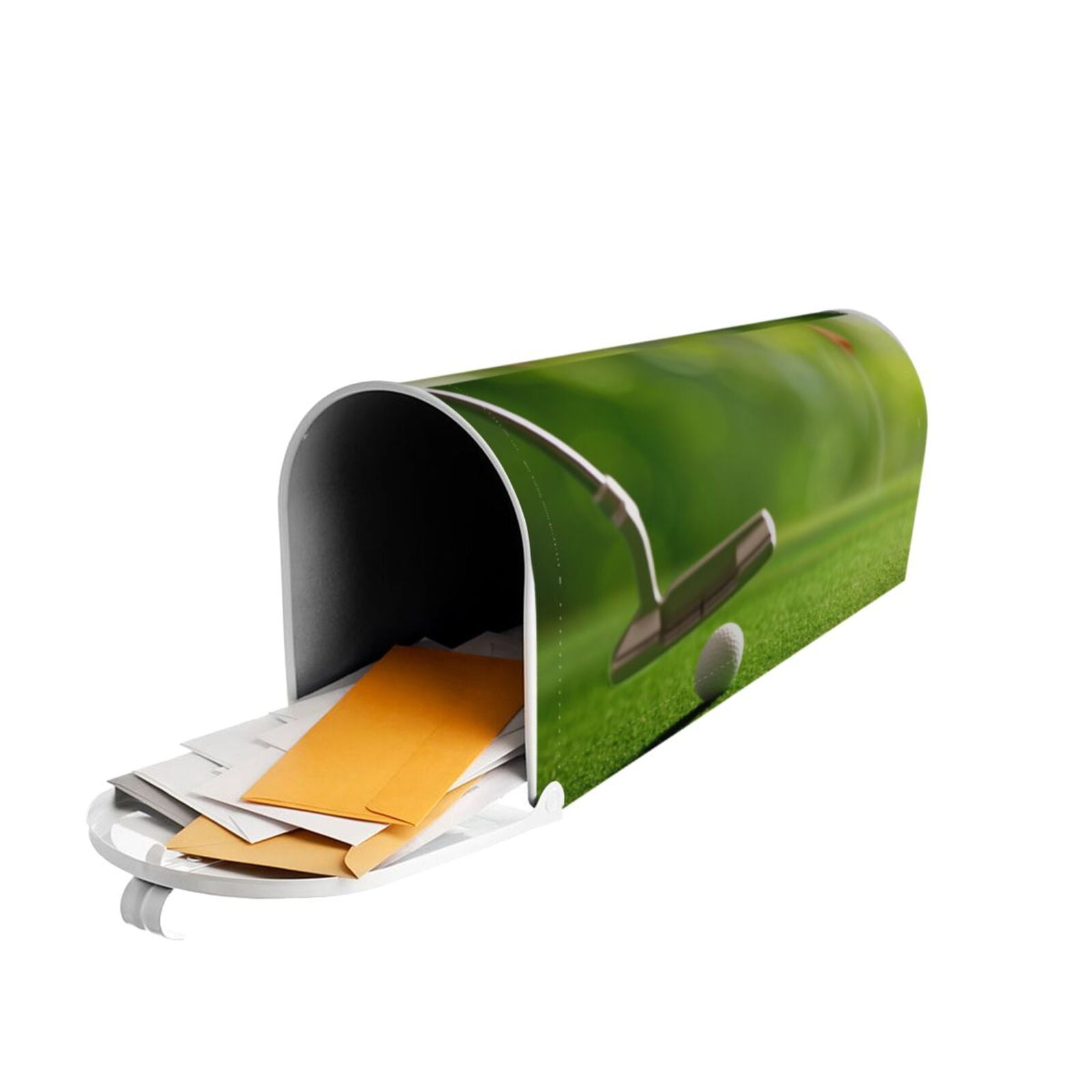 Logiee golf ball after putting to the golf hole Print Post Letter Box Wrap Decor, Mailbox Cover Suitable for Standard Mailbox and Large Size Mailbox,Outdoor Yard Decoration-21x18 in