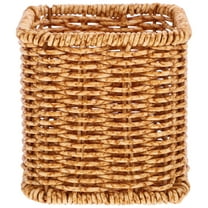 Hand Woven Rattan Pencil Holder & Makeup Brush Cup for Desk Decoration