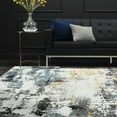 thumbnail image 7 of Contemporary 5x8 Area Rug (5'3'' x 7'3'') Abstract Blue, Gray Living Room Easy to Clean, 7 of 7
