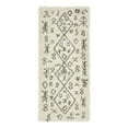 thumbnail image 3 of Unique Loom Rabat Shag Collection Area Rug - Tribal (2' 7" x 6' 1" Runner Pure Ivory/Gray), 3 of 7