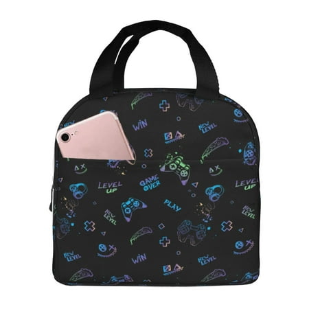 Insulated Lunch Bag for Women Men - Gamepads Leakproof Cooler Lunch Box for Women Men  Lunch Tote Bags for Work School Picnic Travel