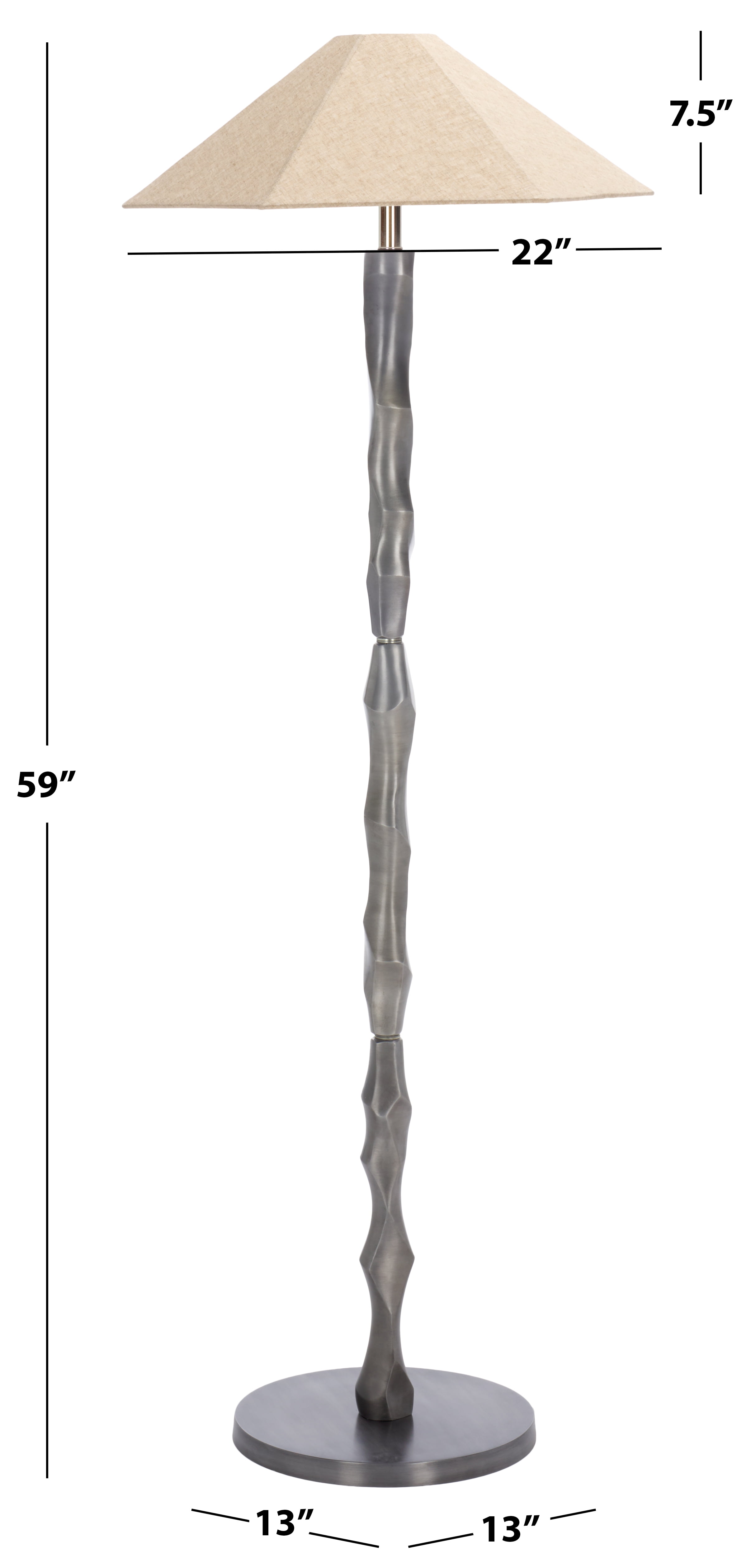 Safavieh Delphi 59" Traditional Silver Floor Lamp