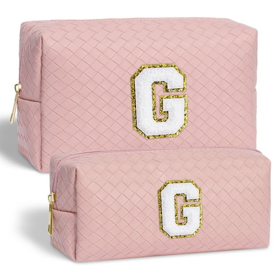 YOOLIFE Personalized Makeup Bag Cosmetic Bag, Makeup Bag with Small Makeup Brush Bag Travel Toiletry Bag Makeup Pouch Cute Makeup Bag Gifts for Her