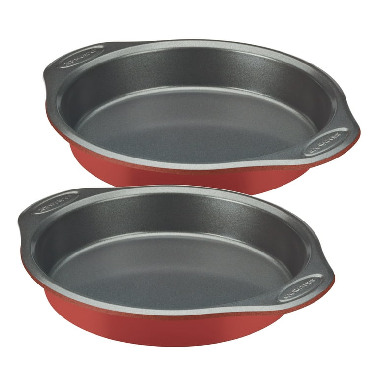 Rachael Ray Brights Nonstick Cookware Set / Pots and Pans Set - 14 Piece,  Red Gradient