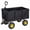 Black, variant on JXXRZ 880lb 4-in-1 Steel Dump Garden Cart with Removable Sides, All-Terrain Utility Wagon for Lawn, Black