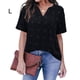 thumbnail image 3 of Blusa con Cuello en V Qarigey AP011062-23 Negro L, 3 of 5