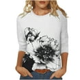 thumbnail image 3 of Cilsoka Oversized Tshirts for Women Graphic Graphic Tops for Women Crop White Long Sleeve Shirts for Women Cotton Womens Blouses Dressy Casual Fall Winter My Orders past Orders, 3 of 5