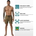 thumbnail image 4 of Taigaofy Mens Swim Trunks Short Quick Dry Sports Shorts with Mesh Lining and Zipper Pockets Khaki 38, 4 of 7