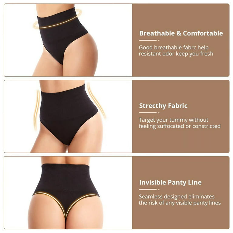 Sehao High Rise Underwear Women Tummy Control Underwear for Women Firm Tummy  Support Shaping Thong High Waist Shapewear Panties Seamless Body Shaper  Polyester 