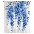 thumbnail image 2 of Blue Eucalyptus Leaves Sheer Curtains 63 Inches Long, Spring Botanical Summer Light Filering Curtains, Breathable Simi Curtain Privacy Drapes for Living Room Bedroom Lightweight Window Treatment, 2 of 9