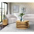 thumbnail image 4 of Meridian Furniture Levels Brushed Gold Round End Table, 4 of 7