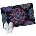 thumbnail image 6 of Boho Floral Bathroom Rug Washable 2x3 Entryway Rug Non Slip Abstract Bohemia Flower Plant Black Front Door Mat Low Pile Indoor Doormat Throw Floor Carpet for Kitchen Bedroom Entrance, 6 of 8